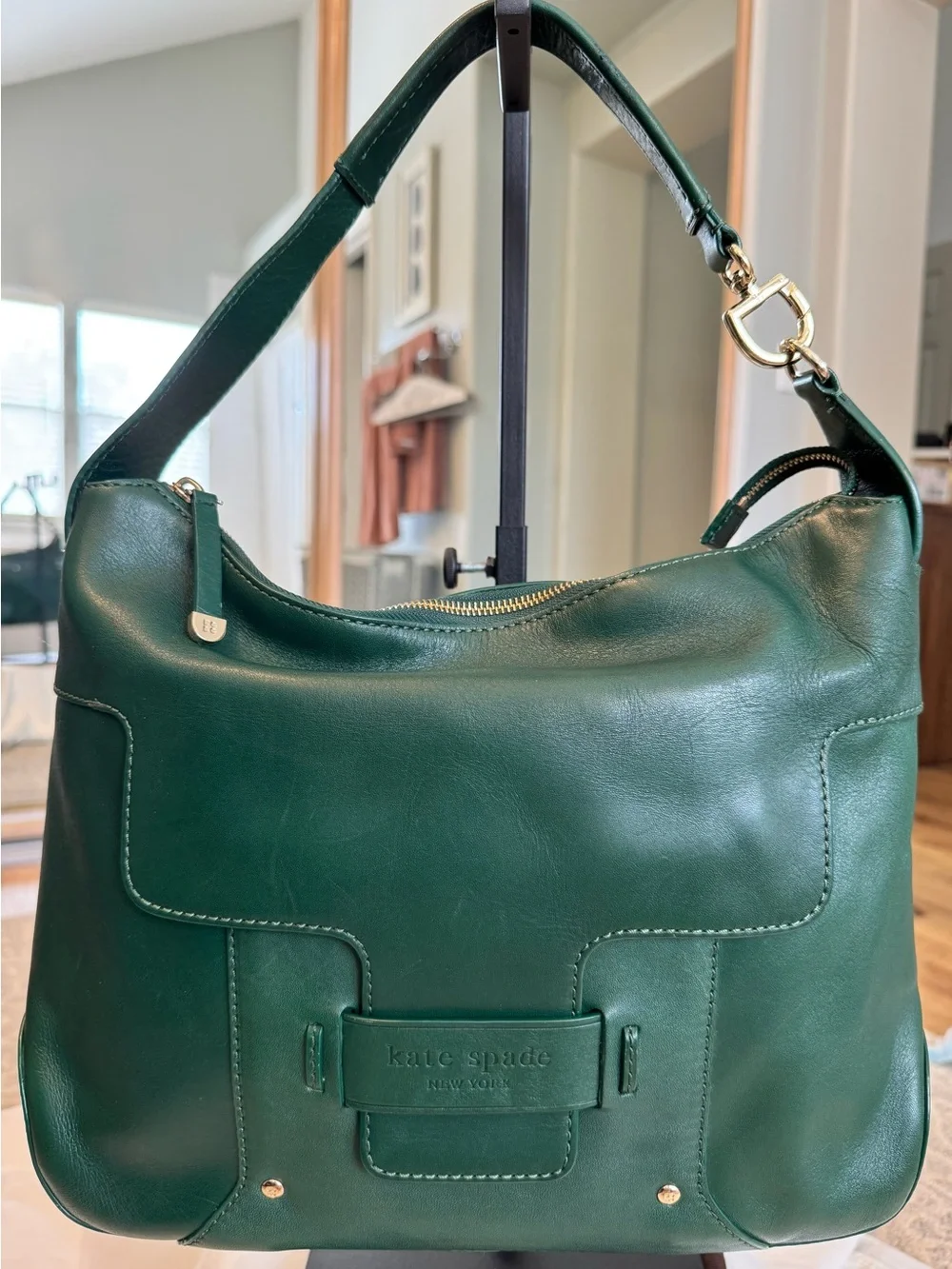 kate spade Emerald Green Leather Shoulder Bag